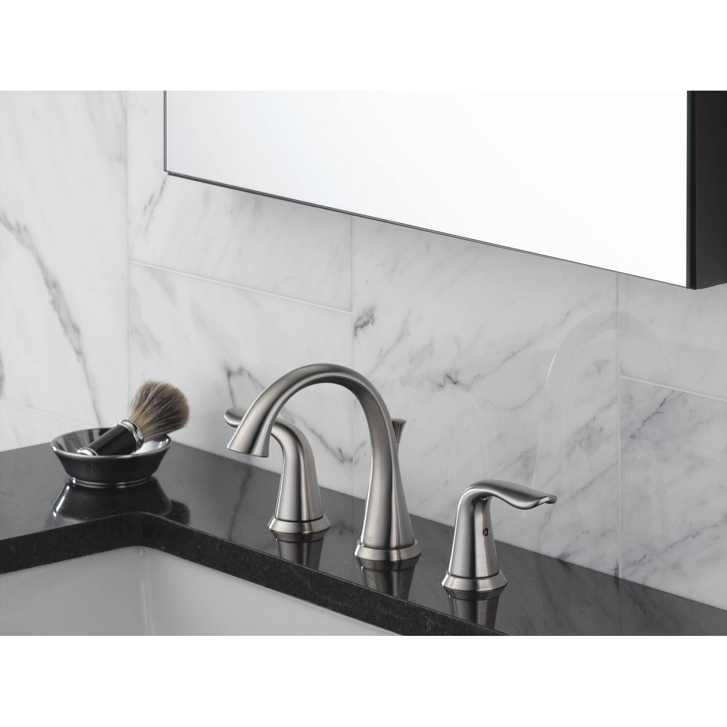 Stainless Two Handle Widespread Bathroom Faucet M648