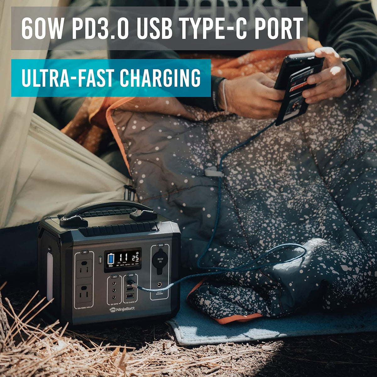 300W Portable Power Station with Pure Sine Wave AC Outlets B395
