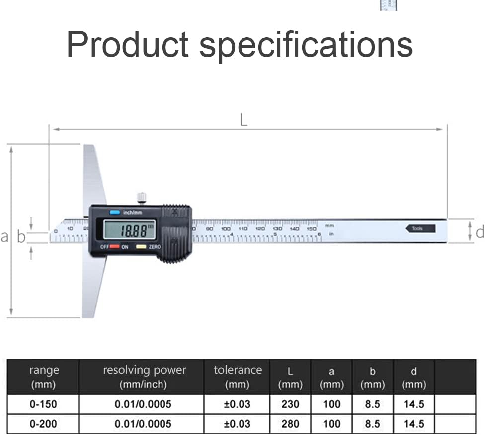 Digital Depth Caliper (200mm) M38938