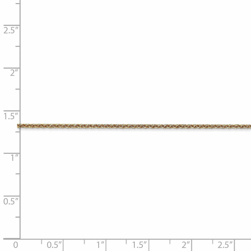 14k Yellow Gold Cable Chain Necklace B112