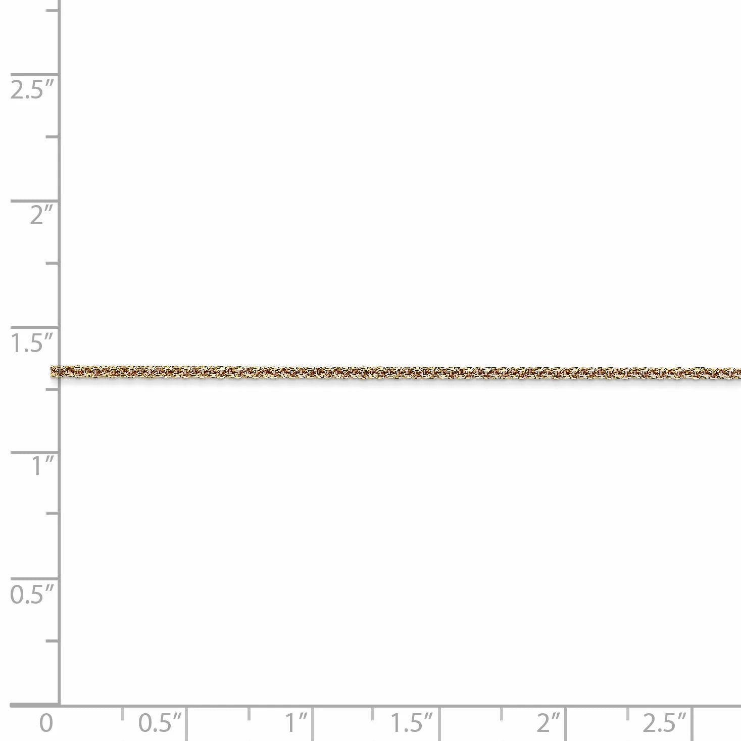 14k Yellow Gold Cable Chain Necklace B112