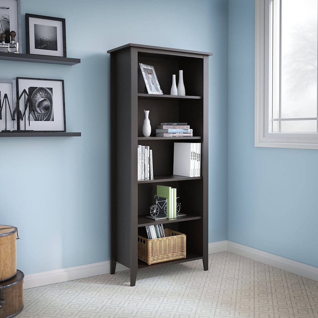 5 Shelf Bookcase, Black Suede Oak N681751