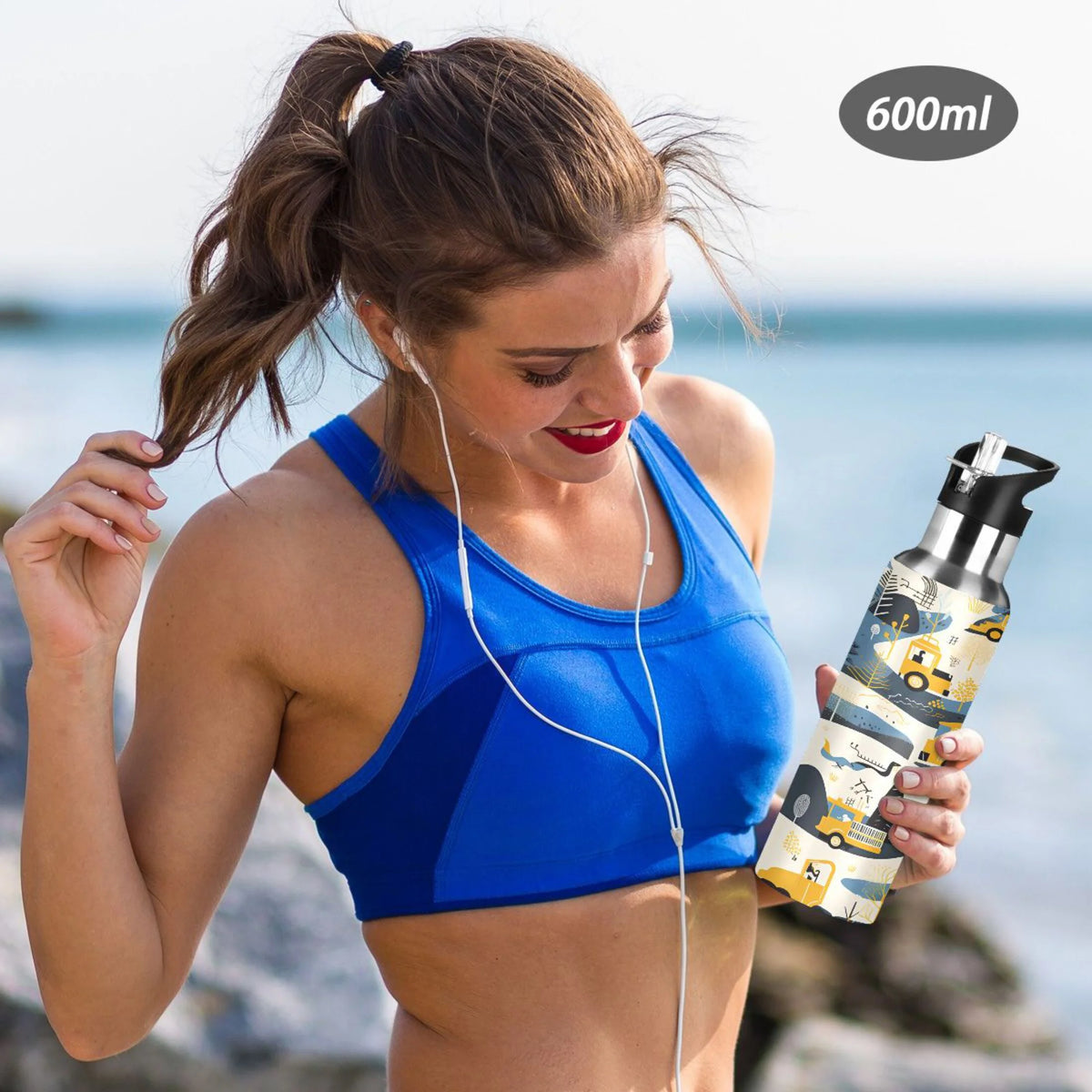 Stainless Steel Insulated Water Bottle with Straw Lid R277930