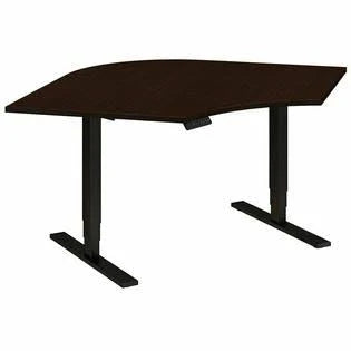 Corner Height Adjustable Standing Desk in Cherry K410