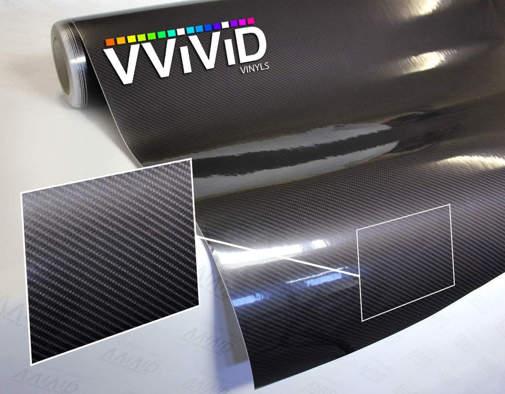 High Gloss Black 3D Carbon Fiber Look Cast Vinyl Wrap (5ft x 5ft) Pack of 2 N493