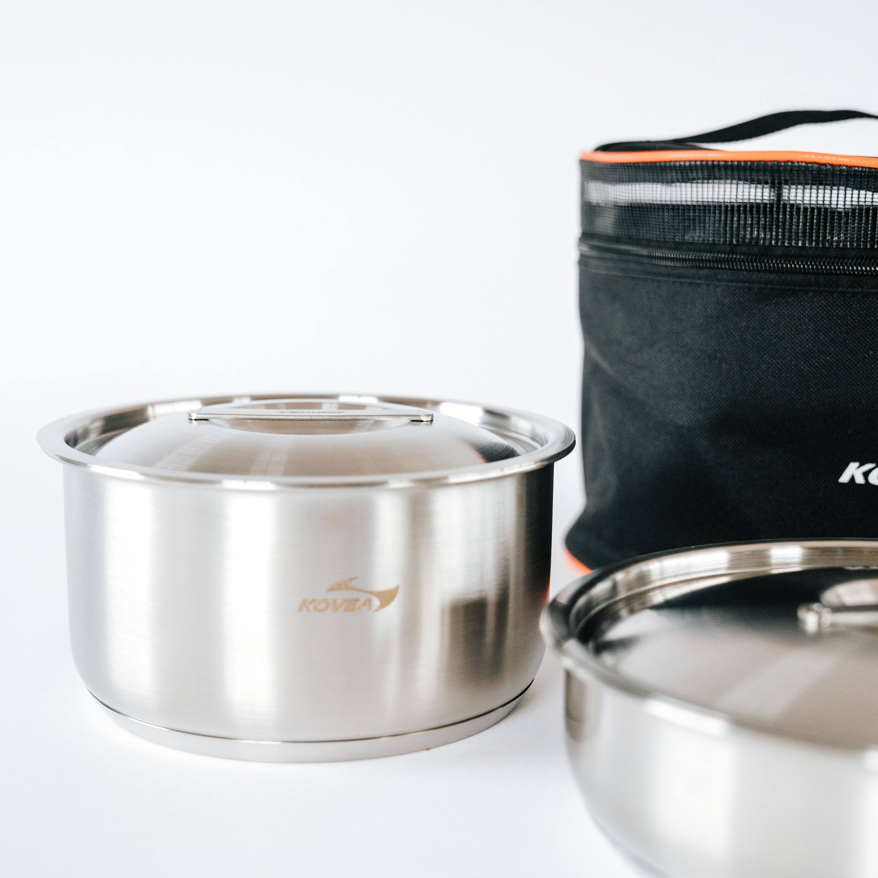 Triple Stainless Outdoor Camping Aluminum Cookware L G44805