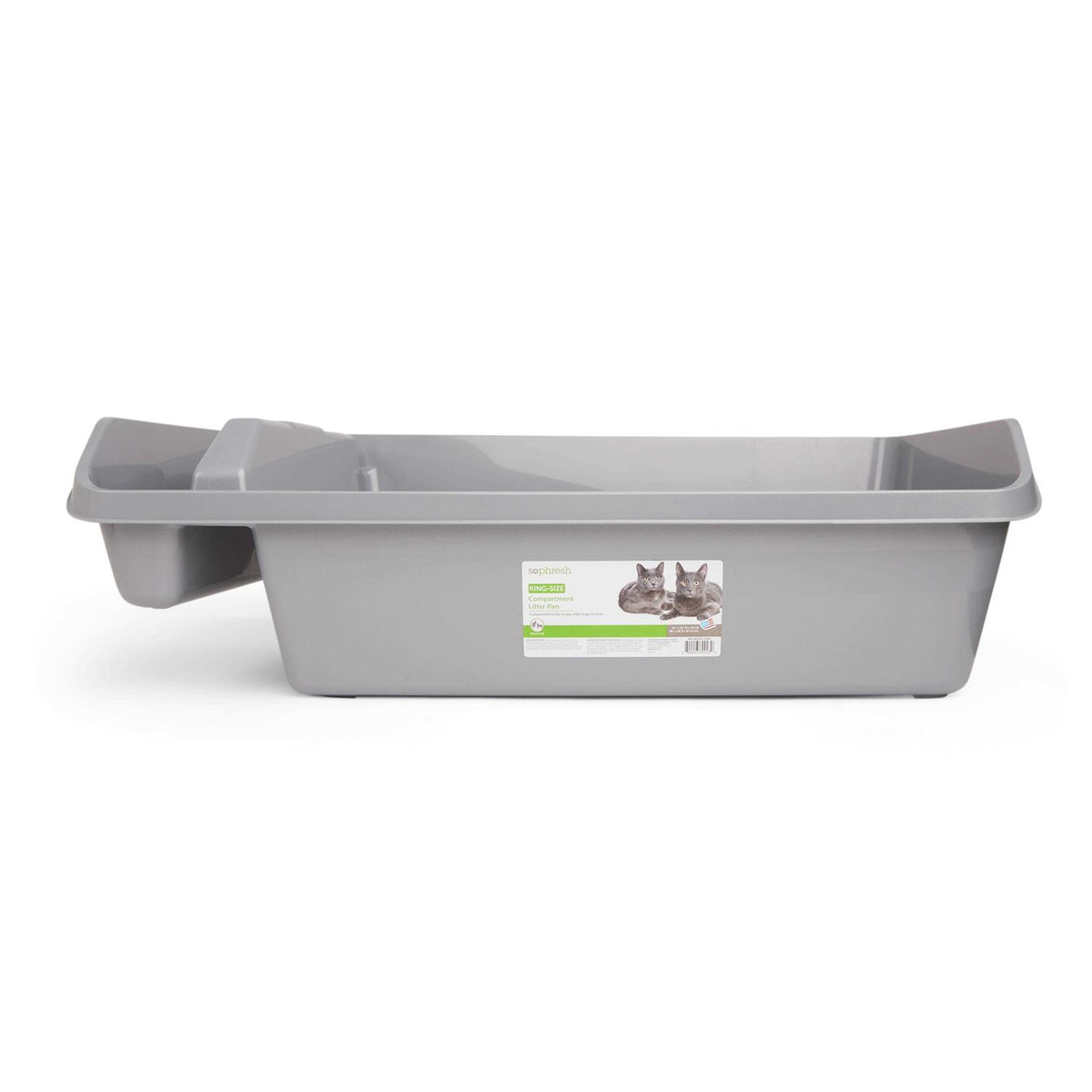 King-Size Compartment Cat Litter Pan O269768