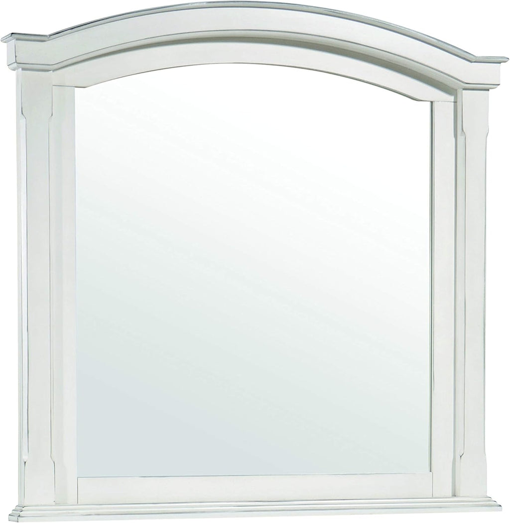 Antique White Arched Mirror Q9513