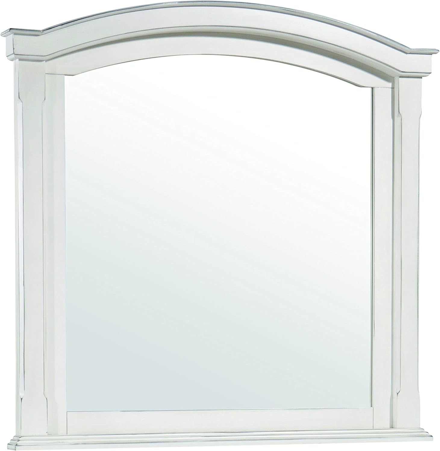 Antique White Arched Mirror Q9513