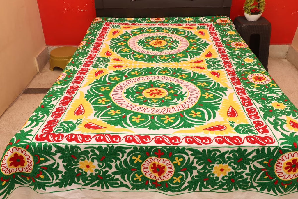 Floral Green Flat Sheets, Full/Queen C71857