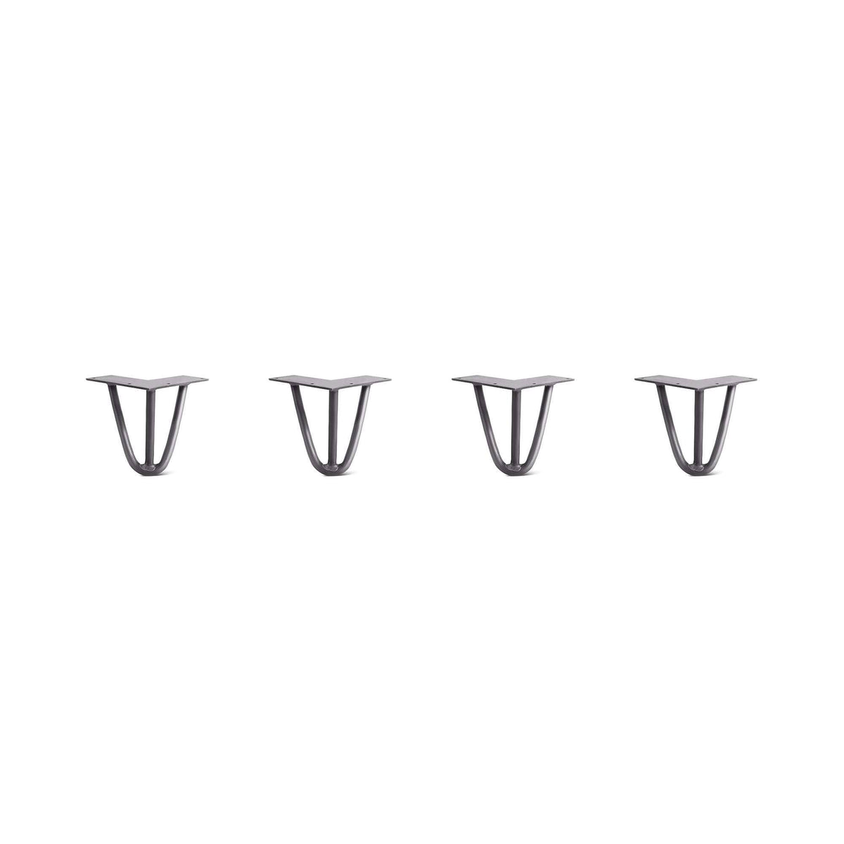 Hairpin Legs Set of 4, Raw Steel Q55126