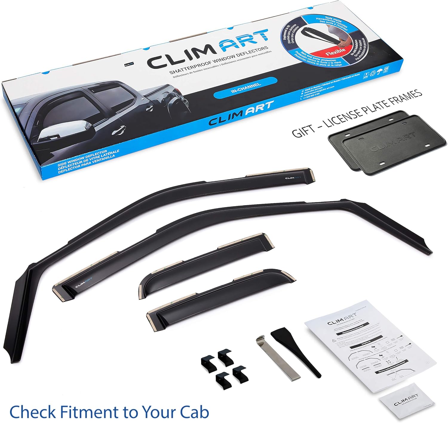 4 pcs Dark Smoke Vent Window Visors Q68482