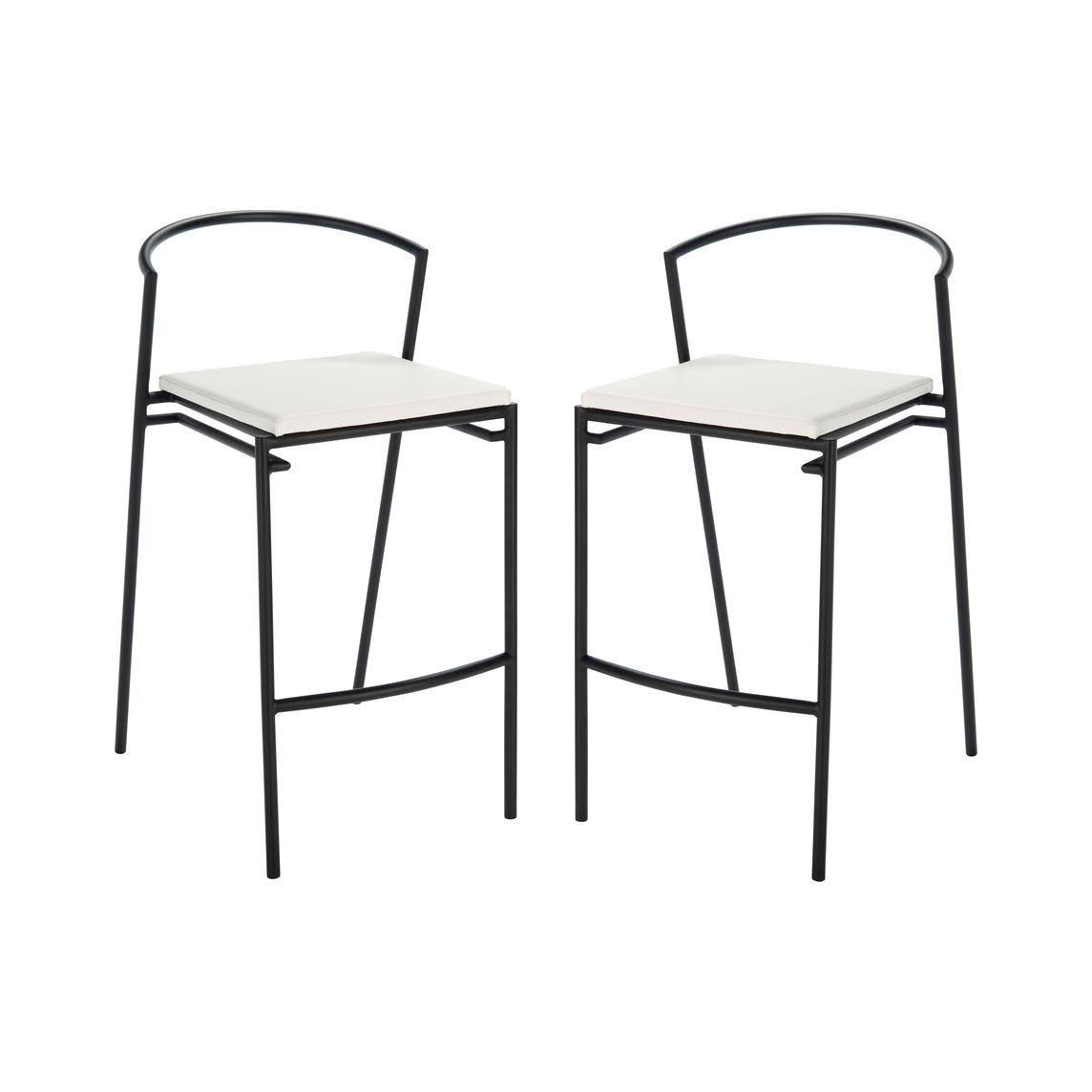 26-inch Counter Stool White/Black Z100