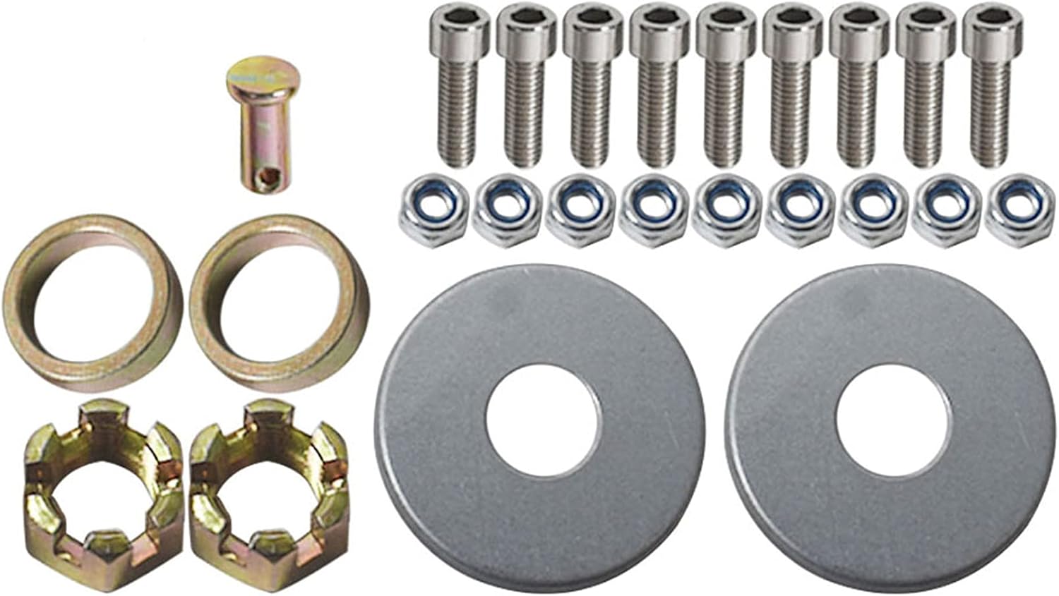 Go Kart Rear Axle Kit with Brake Hub Disc Rotor and Chain Sprocket E843