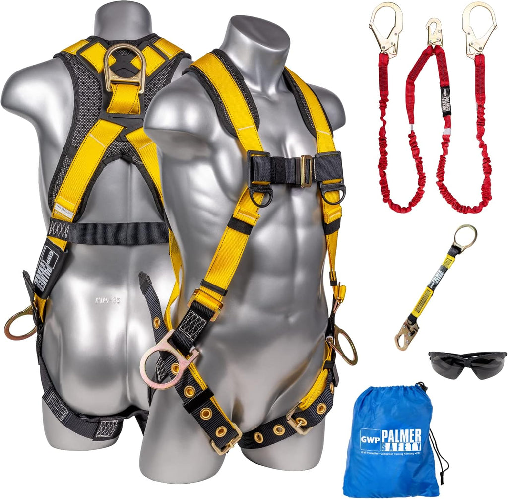 Full Body Harness with 5 Point Adjustment, Dorsal D-ring, Grommet Legs, Side D Rings, Fall Indicators E83173