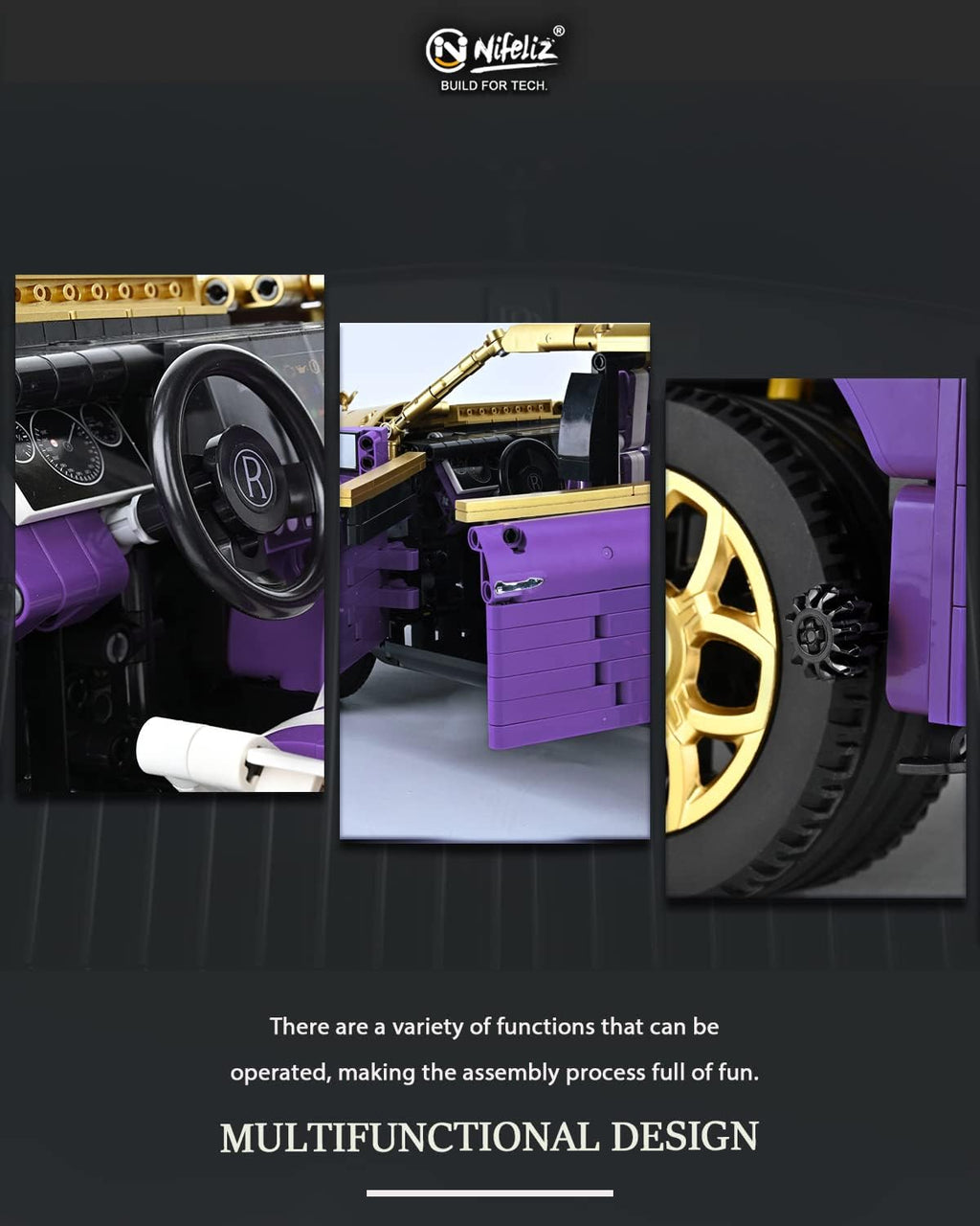 3,161 Pieces Sport Utility Car Building Kit H751