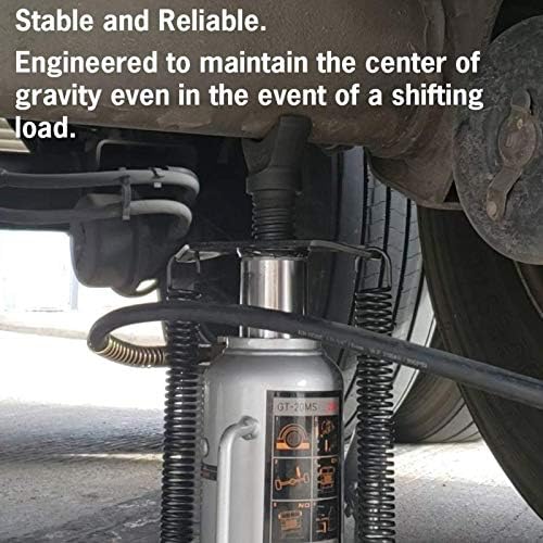 20 Ton Pneumatic Air Hydraulic Bottle Jack with Interchangeable Adaptor Heads E680