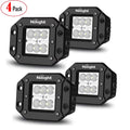 4PCS 18W LED Work Light Bar Flush Mount Flood Lights Backup Reverse Rear Front Bumper Lights D98103