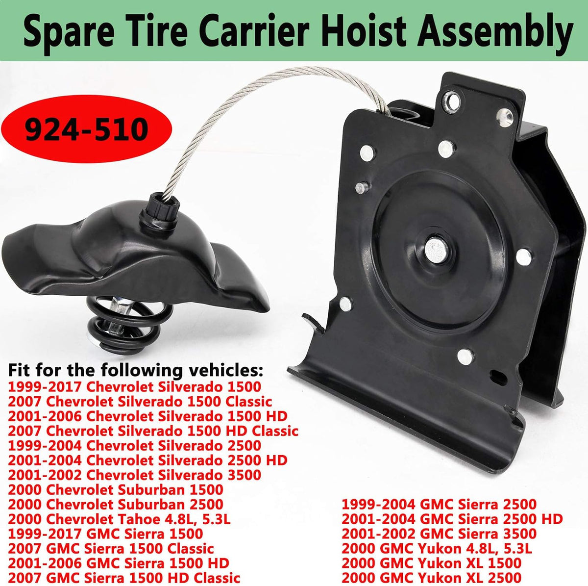 Spare Tire Hoist Assembly, Pack of 2 X650