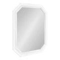 Rustic Wood Framed Octagon Wall Mirror, 28 x 36, White W755492