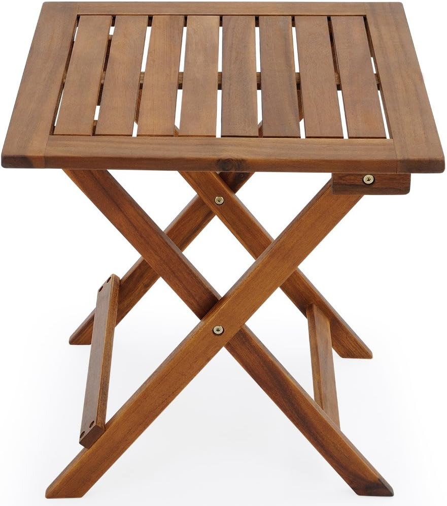 18x18 Inch Acacia Wood Folding Patio Side Table N78529