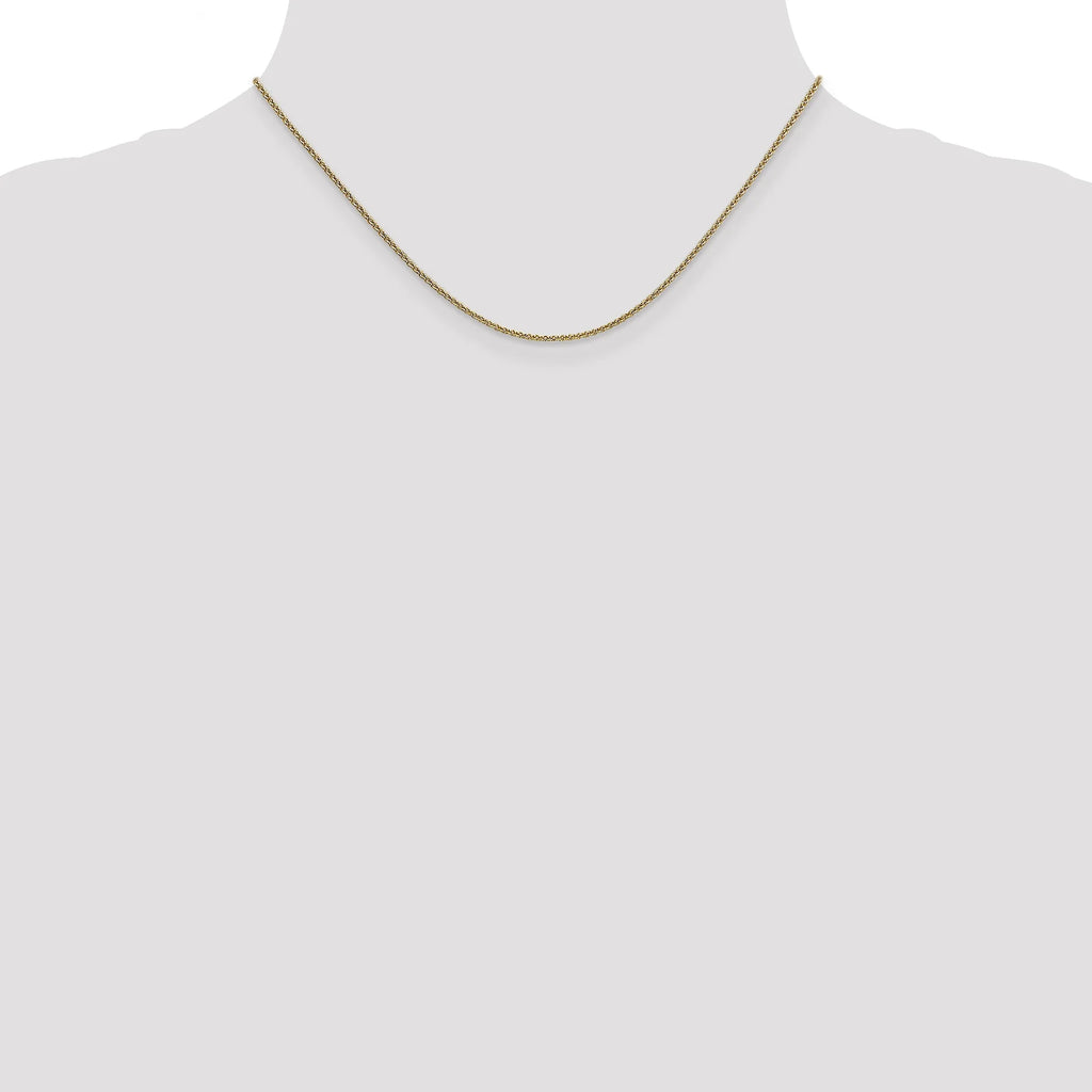 14k Yellow Gold Cable Chain Necklace B112
