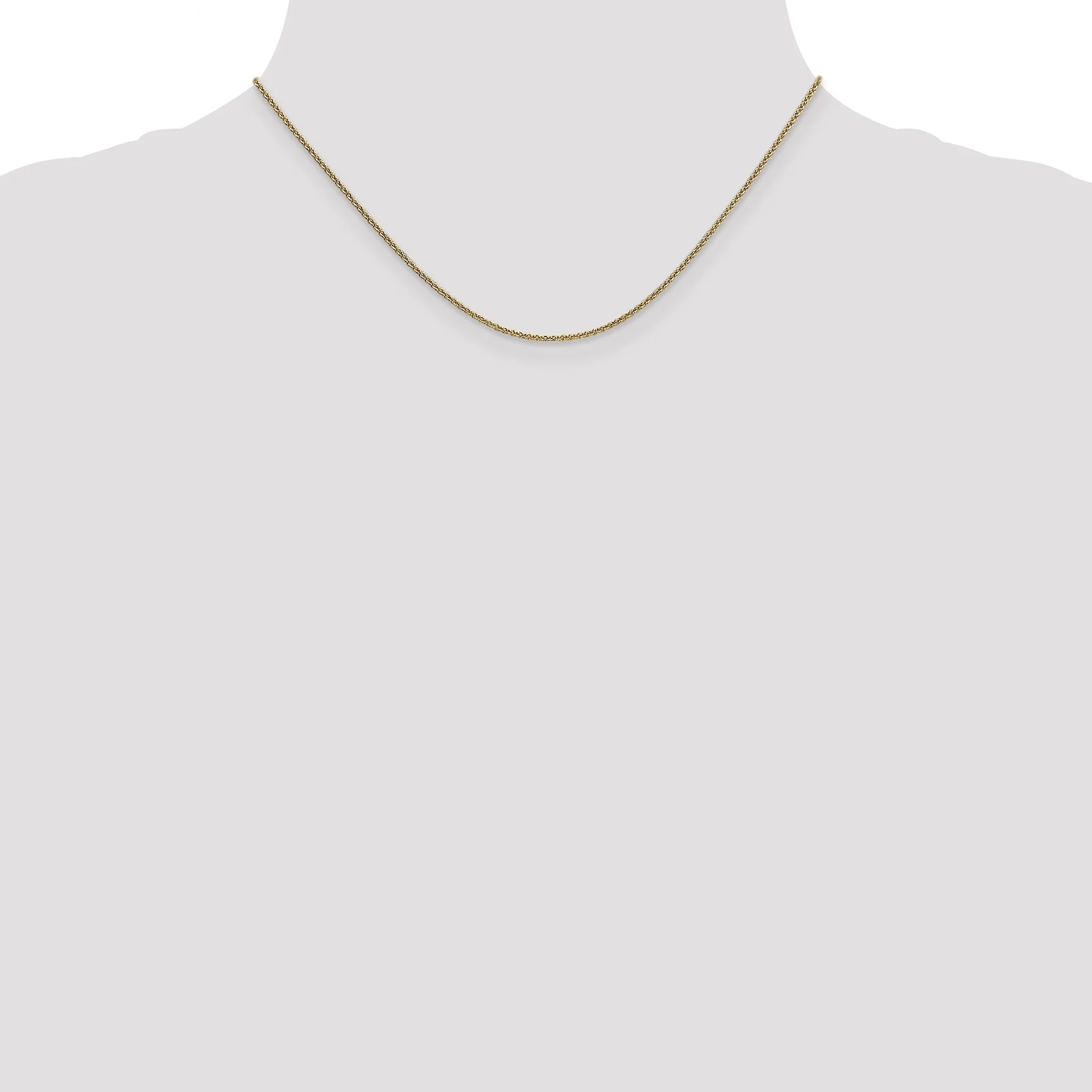 14k Yellow Gold Cable Chain Necklace B112