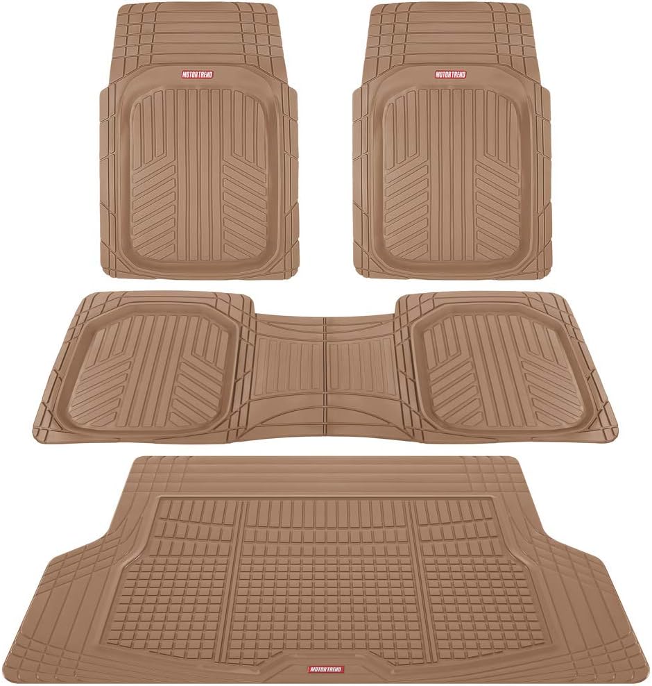 Beige DeepDish Front & Rear Mats with Trunk Cargo Liner Combo Set N64926