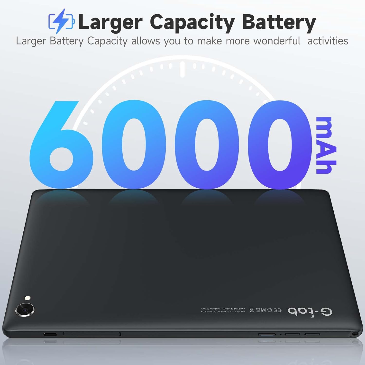 10.1 inch Tablet with Case WiFi Bluetooth Gray L9295