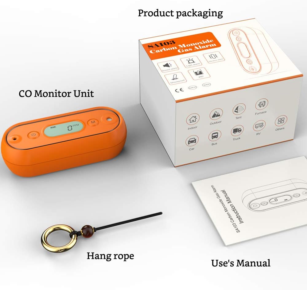 Portable Carbon Monoxide Gas CO Detector U68439