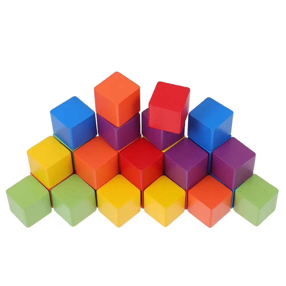 60pcs Colorful Wooden Building Blocks Stacking Game I29480