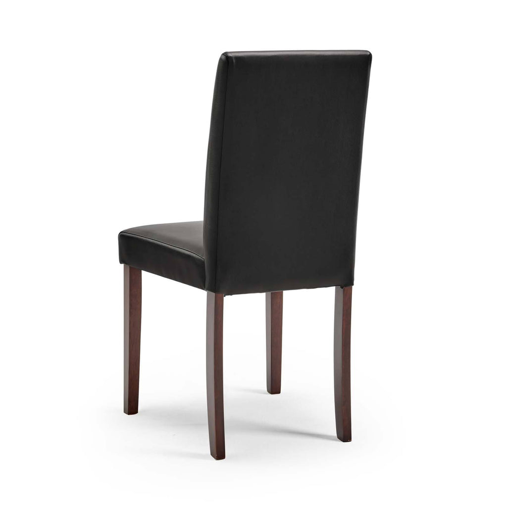 7 Piece Faux Leather Dining Set Cappuccino Black N84317