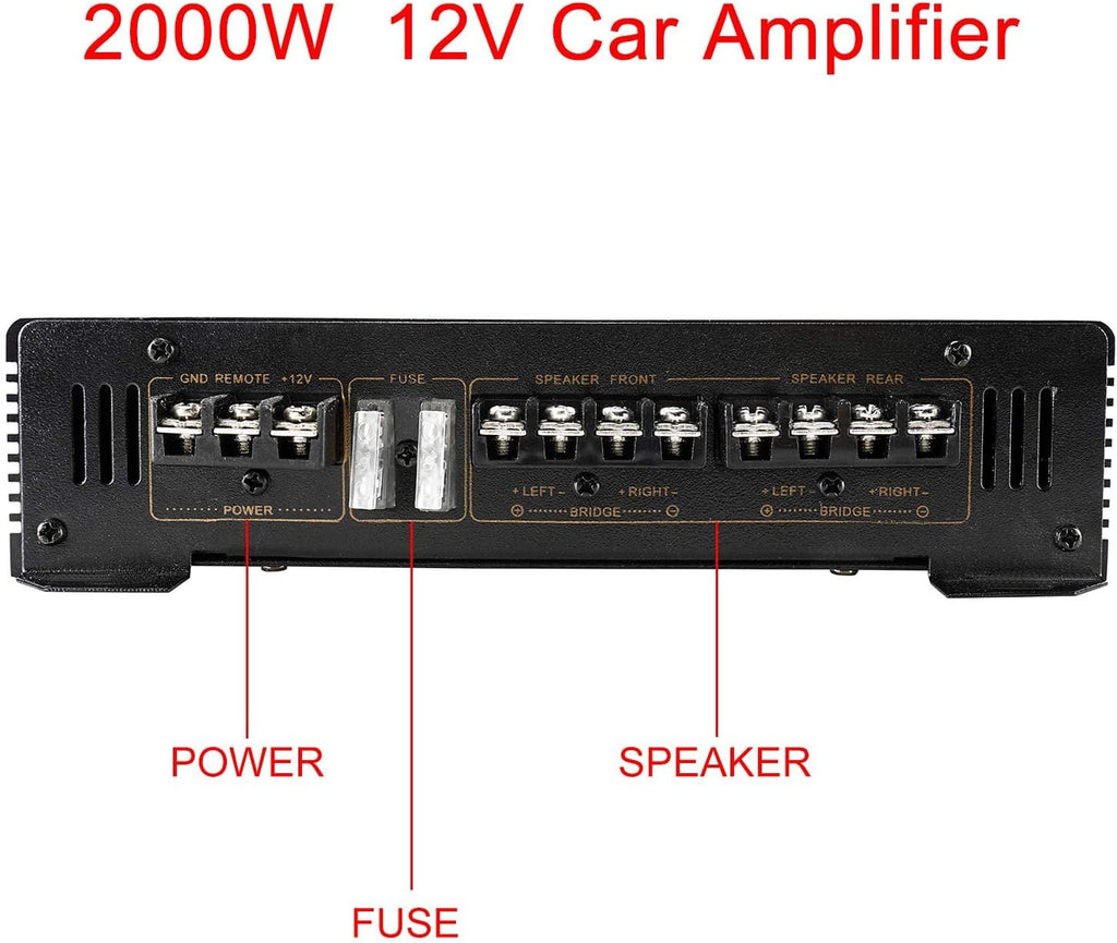 2000W 4 Channel Car Amplifier O848