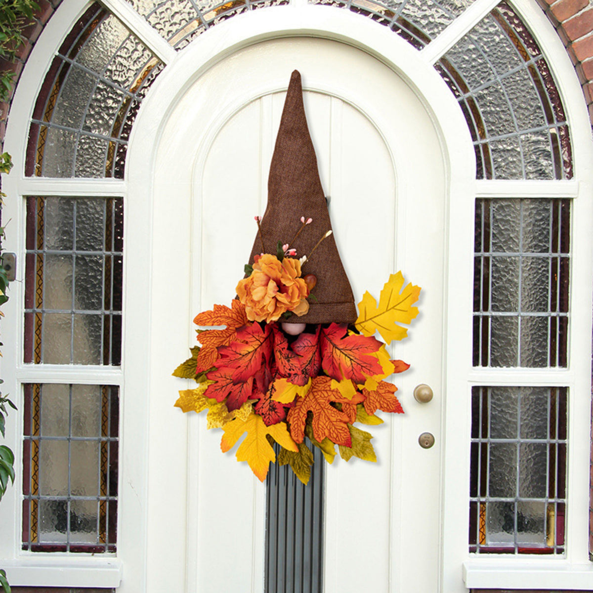Fall Wreath with Autumn Maple Leaf T518