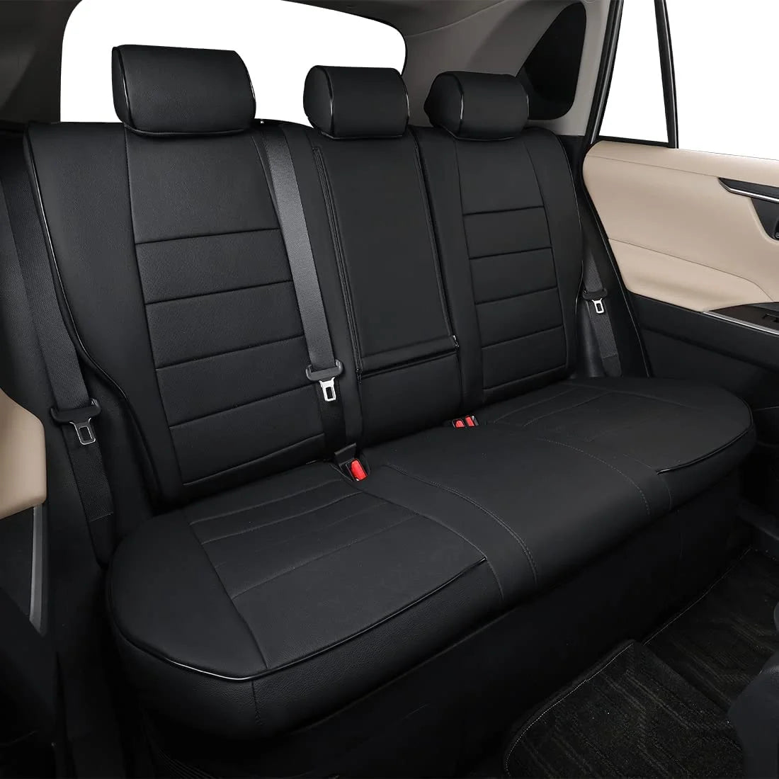 Black Leather Full Set Car Seat Covers for Toyota Corolla Cross 2021 2022 2023 2024 P997