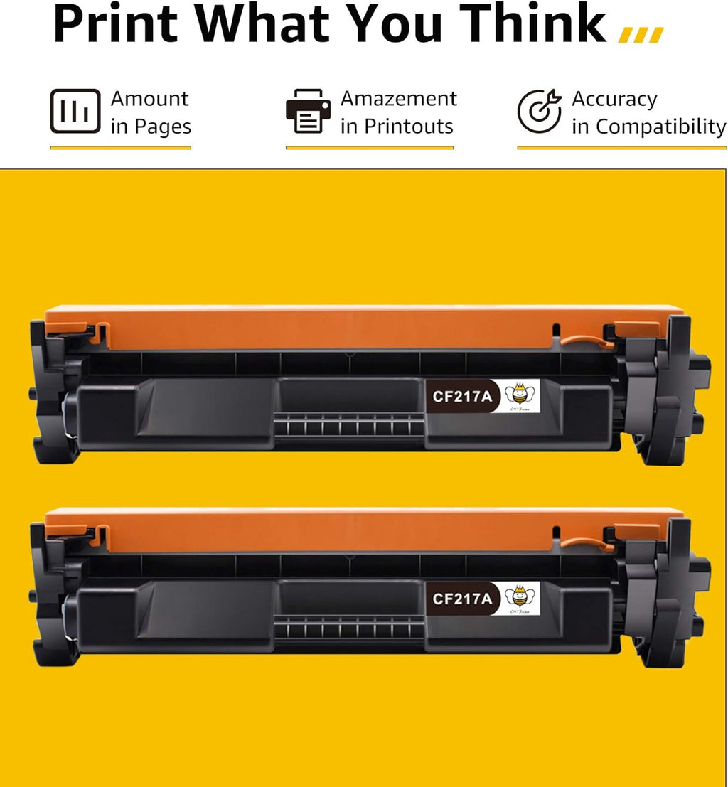 4 Pack Black Toner Cartridge for HP 17A CF217A Printer O510