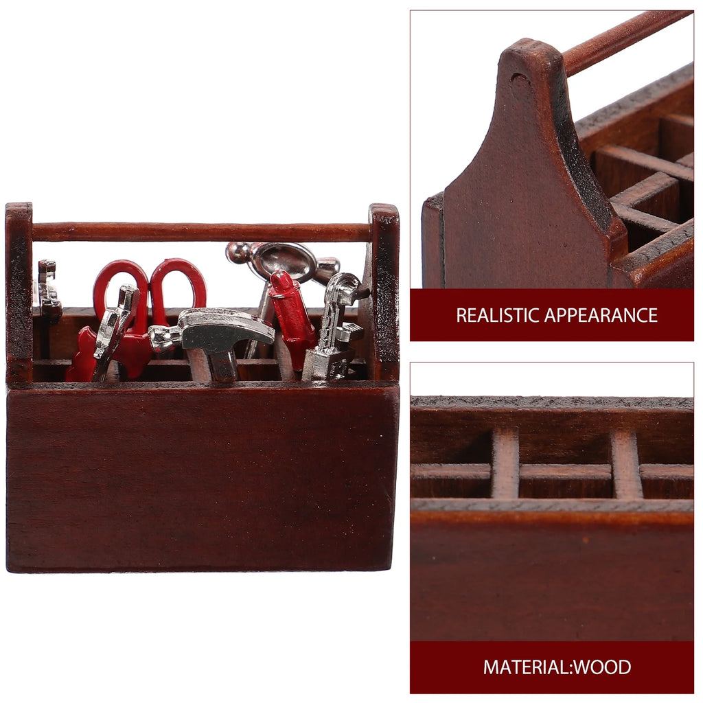 Walnut Toy Tabletop Decor Miniature House Accessories V439