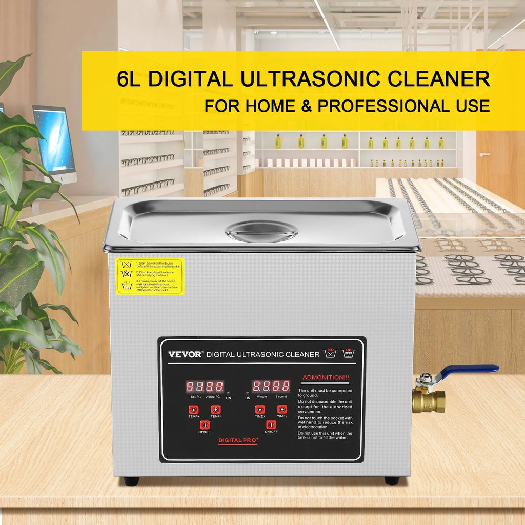 6L Ultrasonic Cleaner with Timer Heating Digital Sonic Cleaner Q288