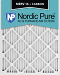 16x25x1 MERV 14 Carbon Pleated Air Filters, 2 Piece P7500