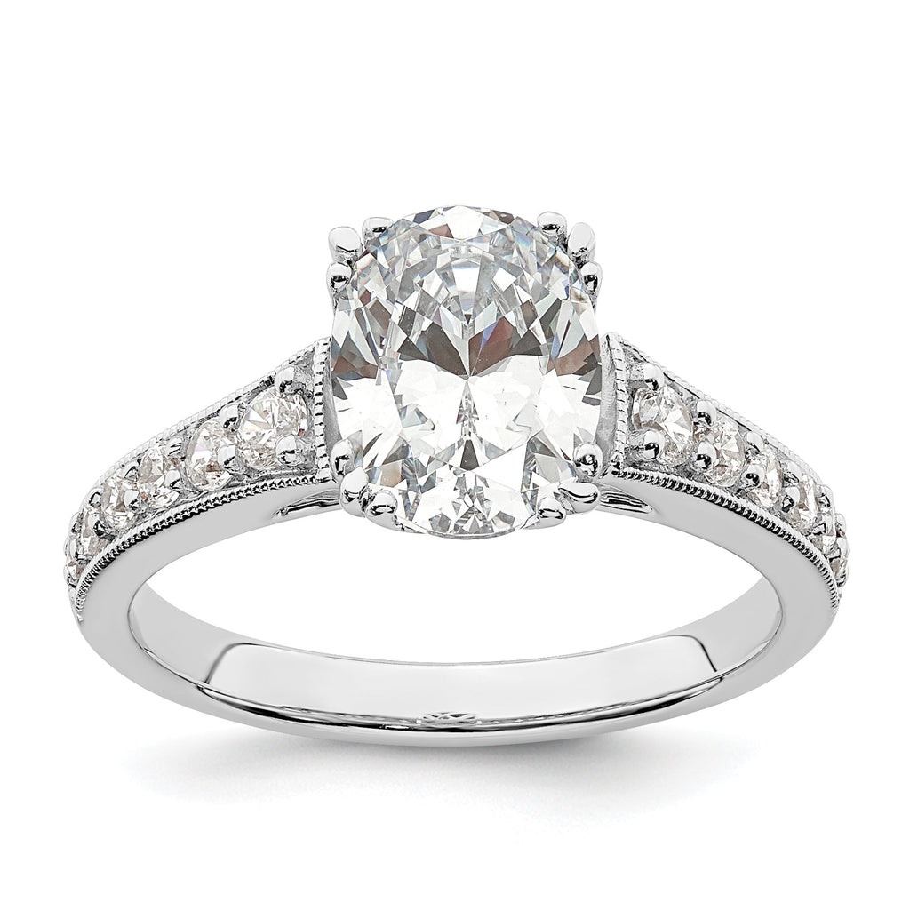 14k White Gold Oval Engagement Ring F974308