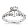 14k White Gold Oval Engagement Ring F974308