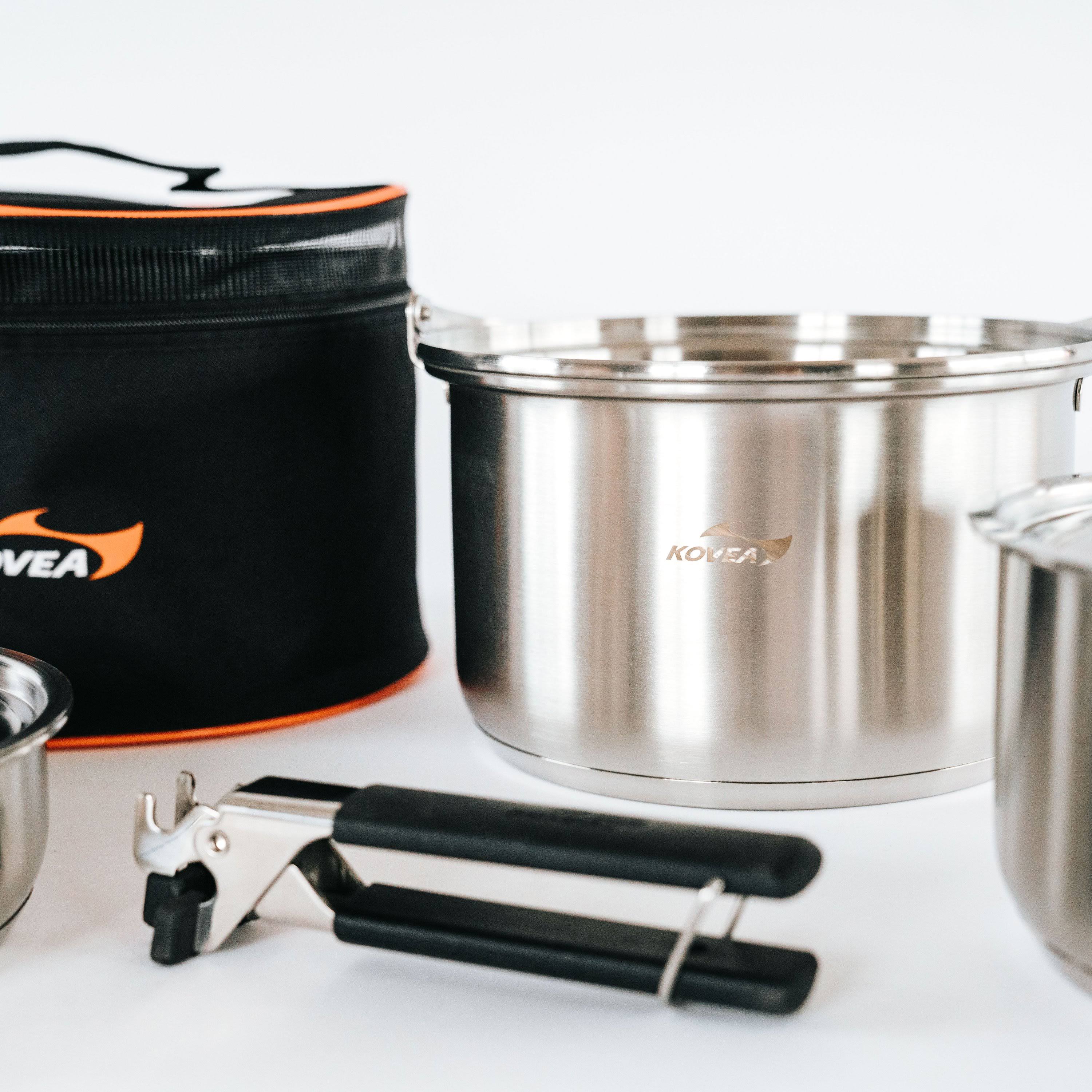 Triple Stainless Outdoor Camping Aluminum Cookware L G44805