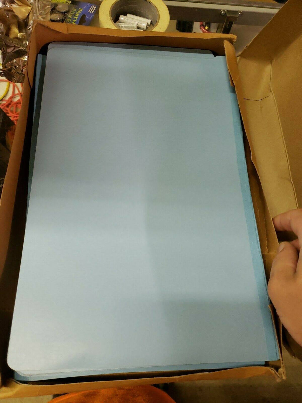 Blue Legal Six-Section Pressboard Classification Folders 10/Box O564