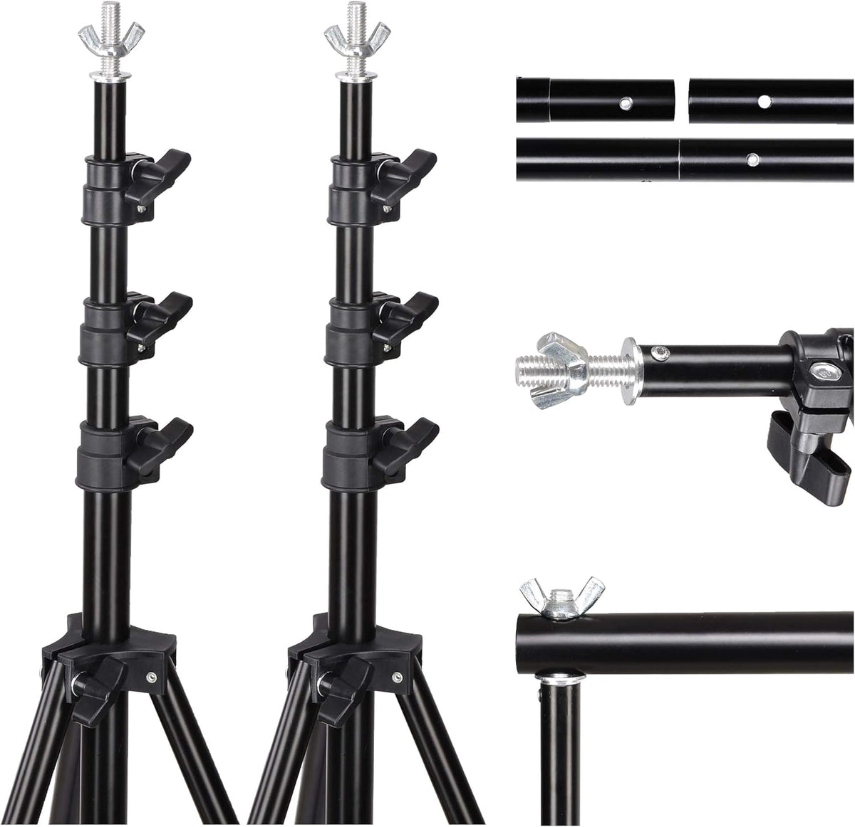 8.5x10ft Adjustable Backdrop Stand with Carry Bag H27056