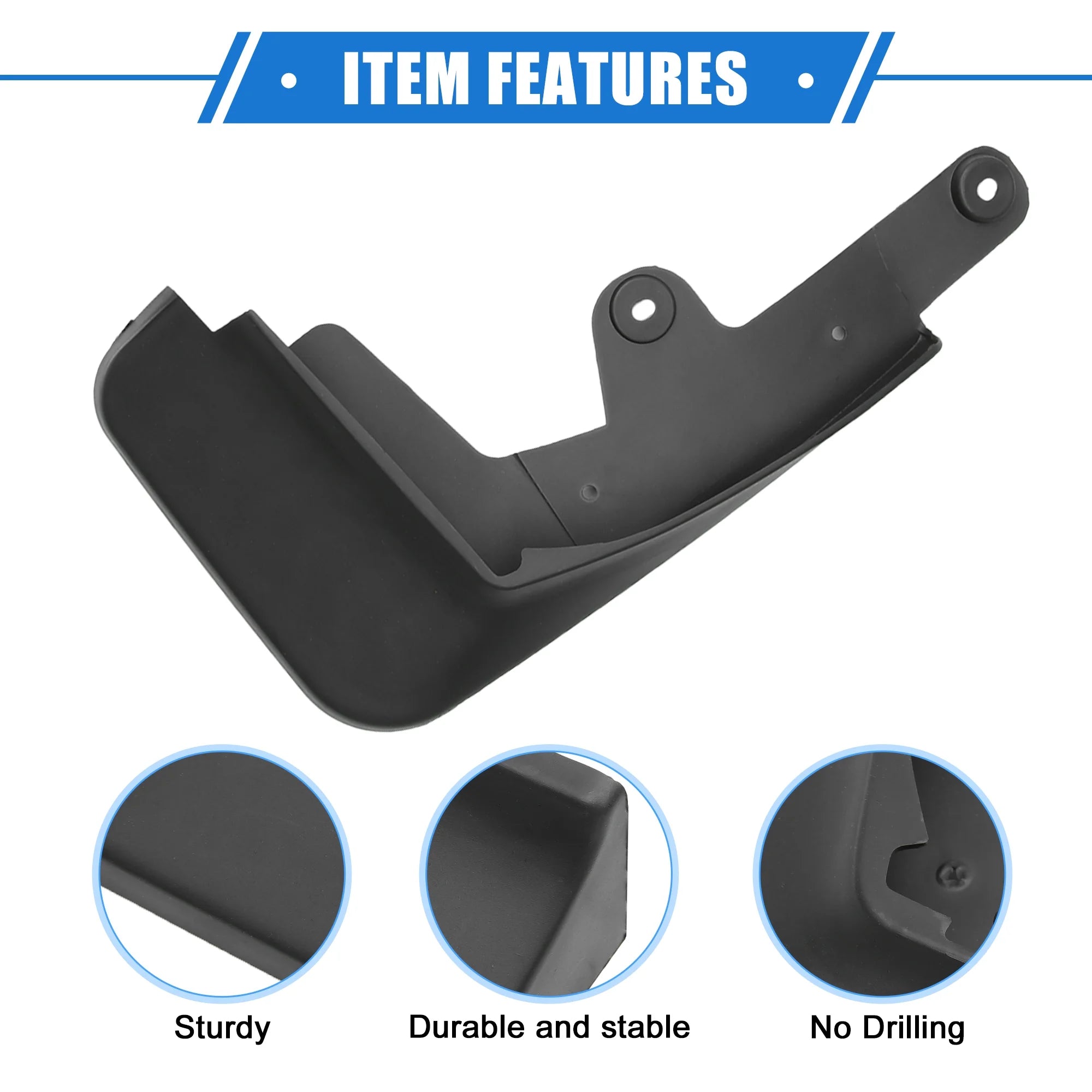 Black Plastic Front and Rear Splash Guards for Mazda CX-30 O201822