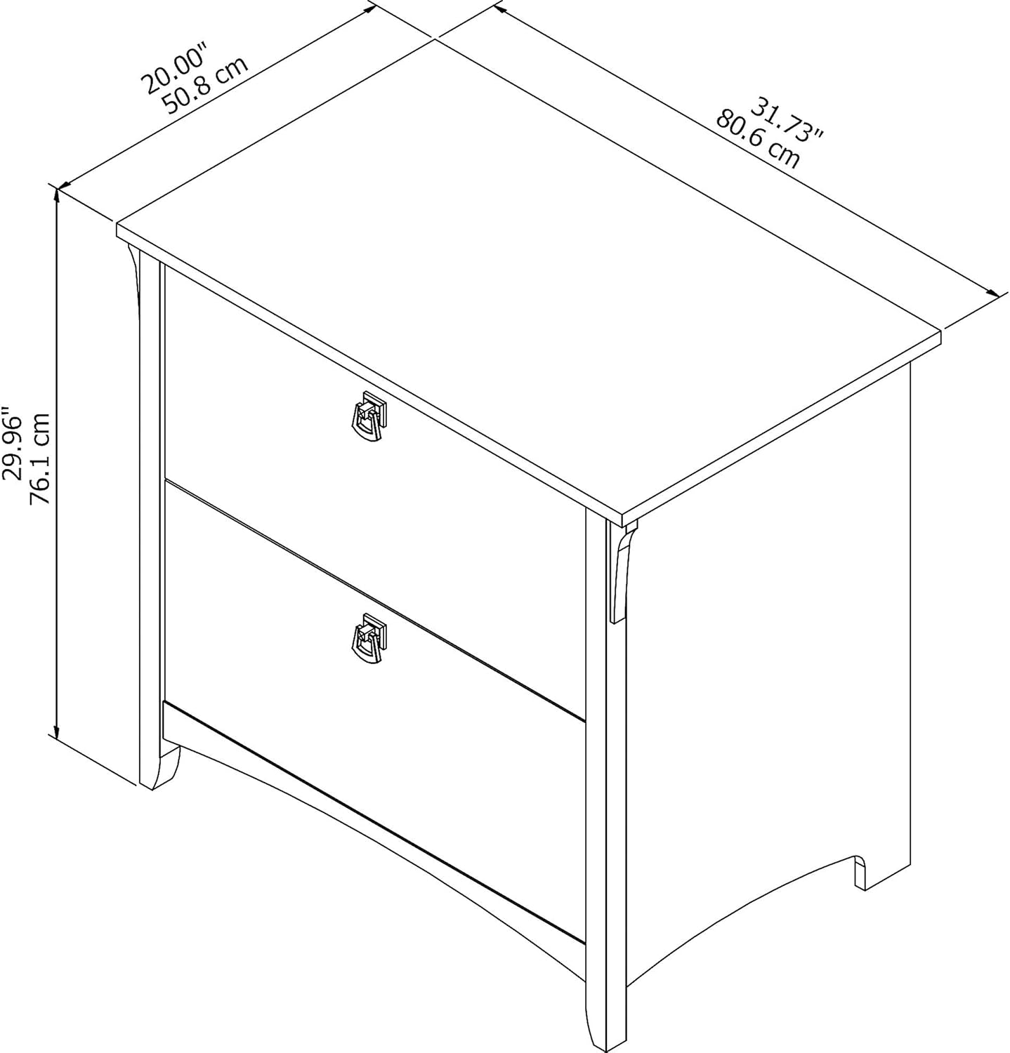 Antique White Lateral File Cabinet W63202
