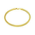 10k Yellow Gold 4mm Franco Chain Bracelet 7" - 9" M243