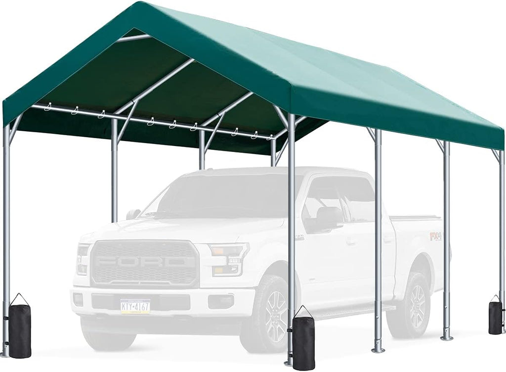 10 x 20 ft Heavy Duty Carport Canopy Beige P430469