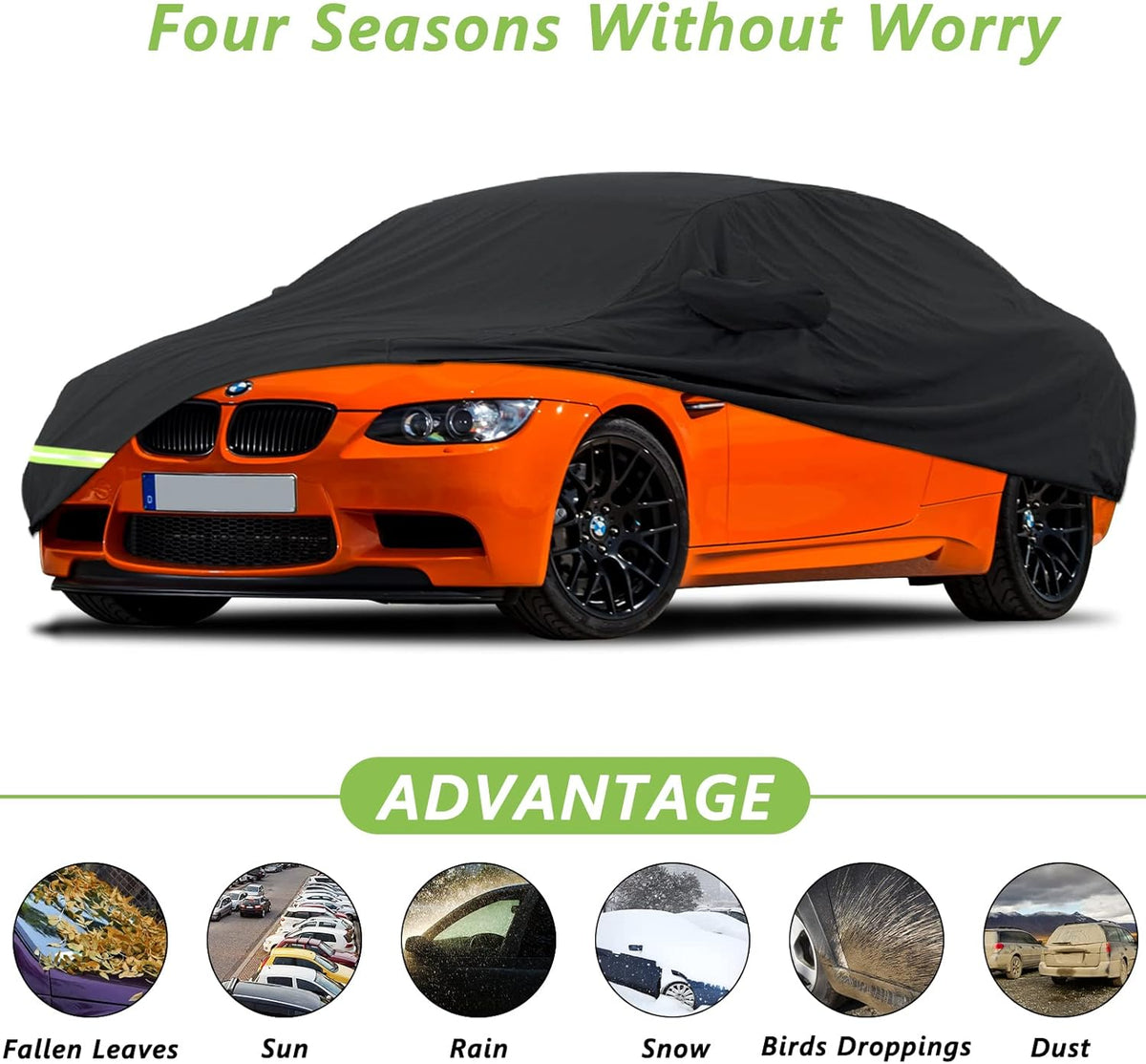 Waterproof Car Covers 190T Custom Fit Pack of 2 K7607