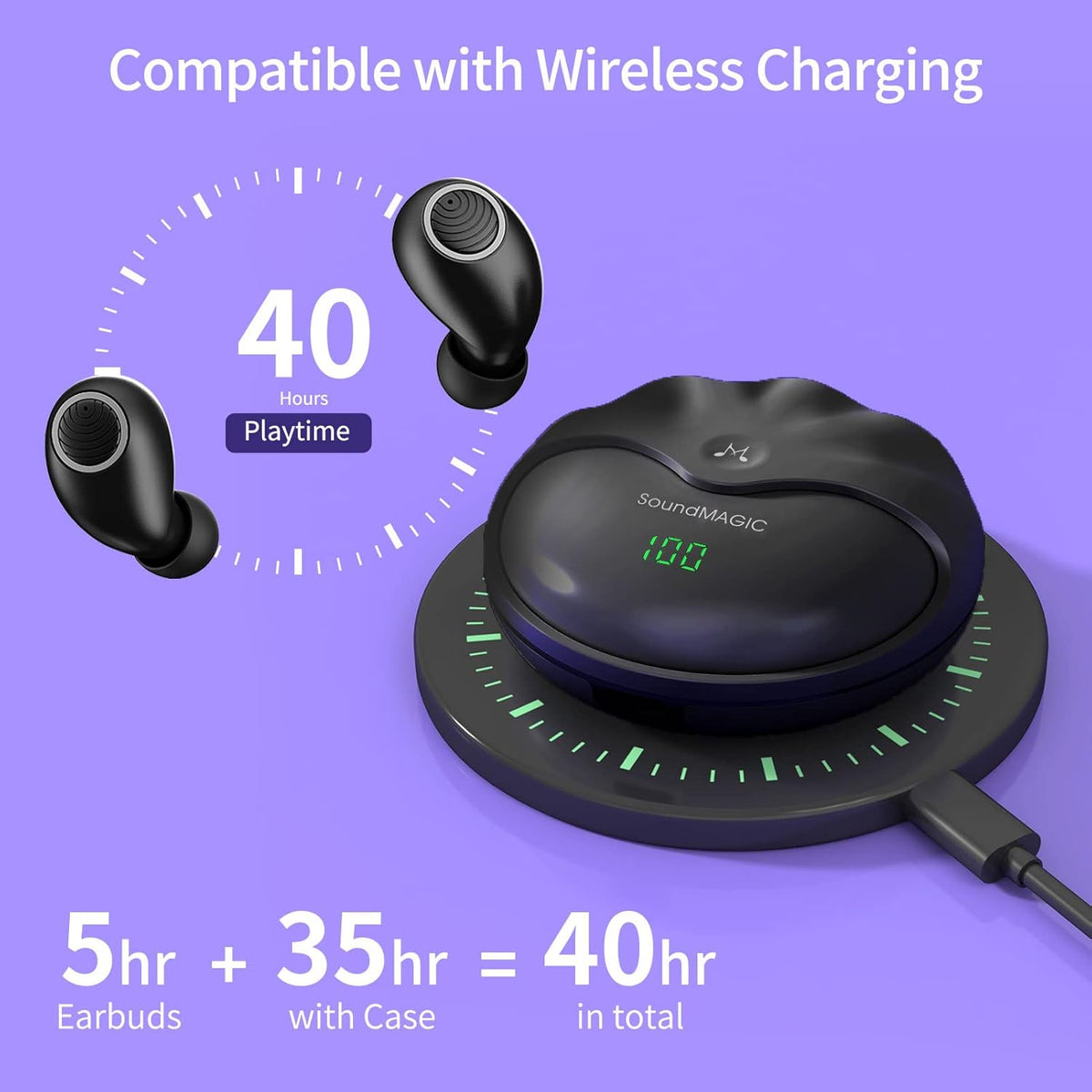 True Wireless Earbuds with Portable Charging Case S5796